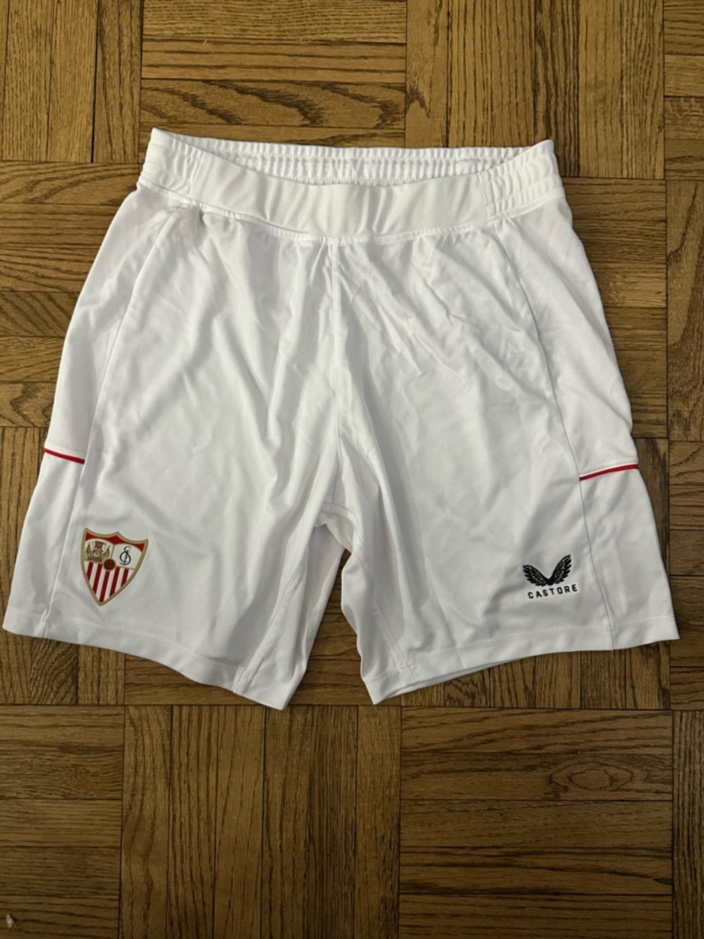 Castore 2022-23 Sevilla FC Home Soccer/Football Shorts - Men’s Medium - NWT